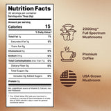 Kate Naturals Mushroom Coffee Instant (15 Servings, 3.17oz) Organic Lion's Mane, Chaga, Cordyceps, Red Reishi, Turkey Tail, Shiitake & Agave Inulin