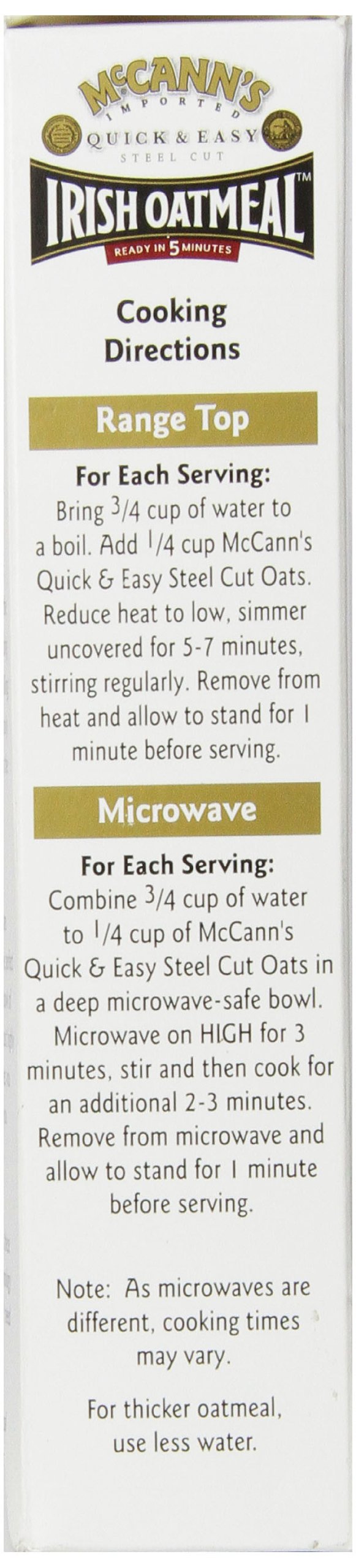 Mccann's Quick and Easy Steel Cut Irish Oatmeal, 16 Ounce