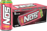 NOS Grand Prix Guava: High Performance Energy Drink. 16 Fl oz (Pack of 15)