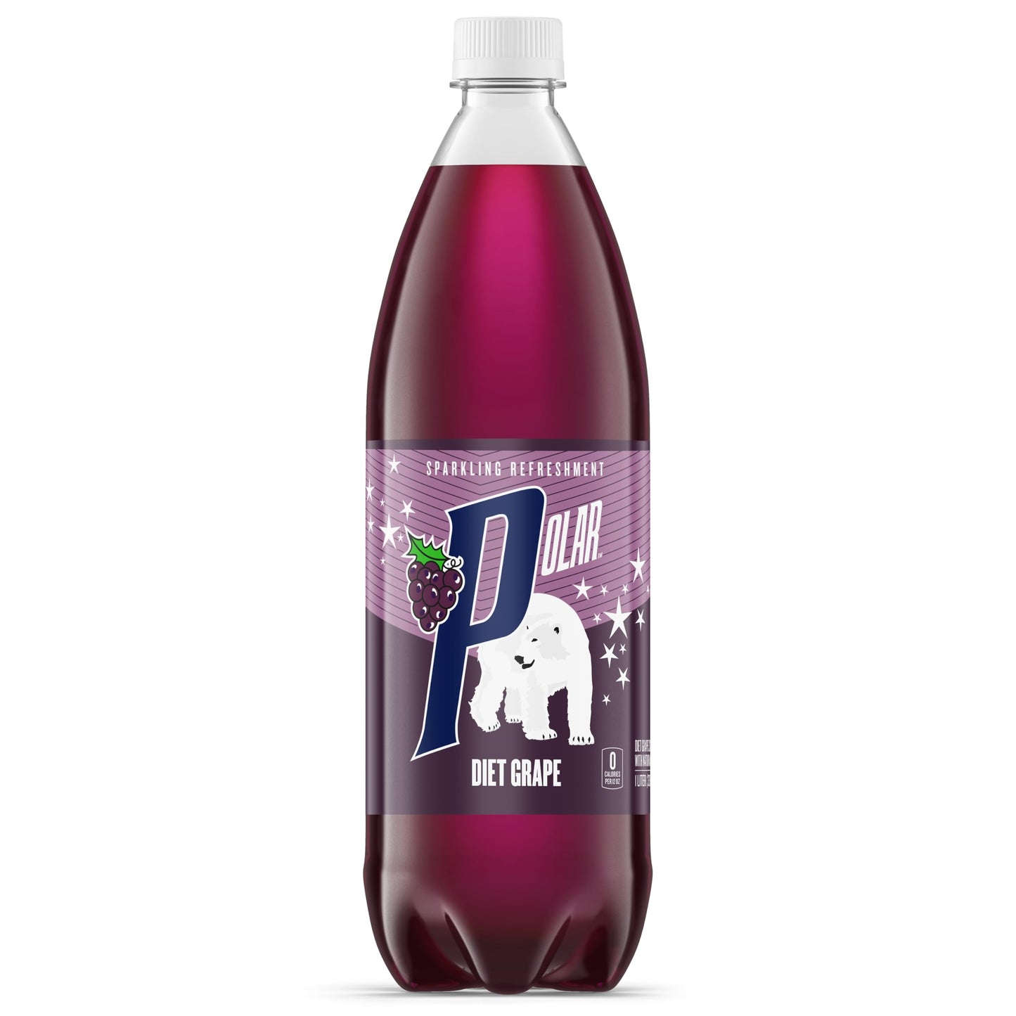 Polar Diet Grape Soda 33.8oz (Pack of 12)
