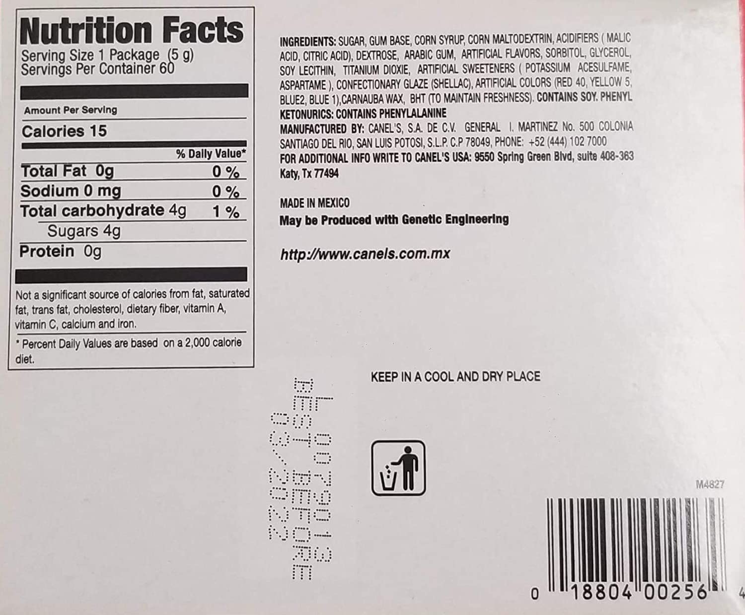 Wholesale Canels Gum 4pc Fruit 60ct - PACK OF 2