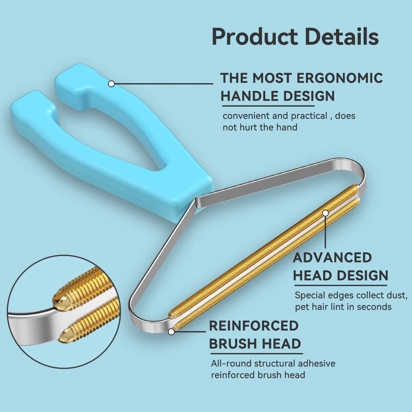 Pet Hair Remover, Dog and Cat Hair Remover, Wool Hair Remover, Carpet Rake for Pet Hair Removal, Carpet Rake, Pile Brush, Hand Shaver for Carpets, Car