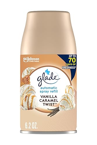 Glade Automatic Spray Refill, Air Freshener for Home and Bathroom, Vanilla Caramel Twist, 6.2 Oz