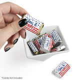 Stars and Stripes - 4th of July Mini Candy Bar Wrapper Stickers - 40pc