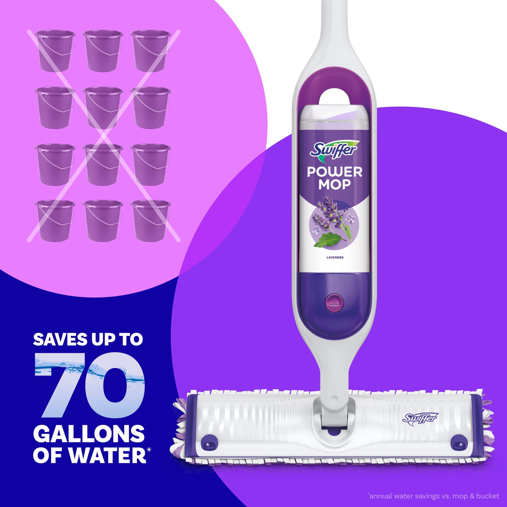 Swiffer Power Mop Refill Pack, Floor Cleaner for Mopping Tile, Vinyl, Laminate, Wood in Home, Bathroom, Kitchen, All Purpose Multi-Surface Cleaning, 5