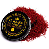 Golden Saffron, Premium Spanish Saffron Threads, Pure Red Spanish Saffron Spice Threads, For Culinary Use Such as Tea, Paella Rice, Risotto, Tachin