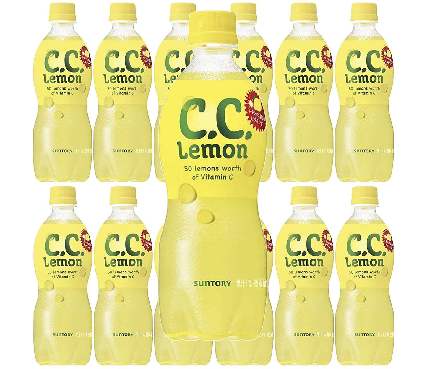 [Product of Japan] Suntory C. C. Lemon [ 50 Lemon Worth of Vitamin C ] - 16.9 Fl Oz | Pack of 12