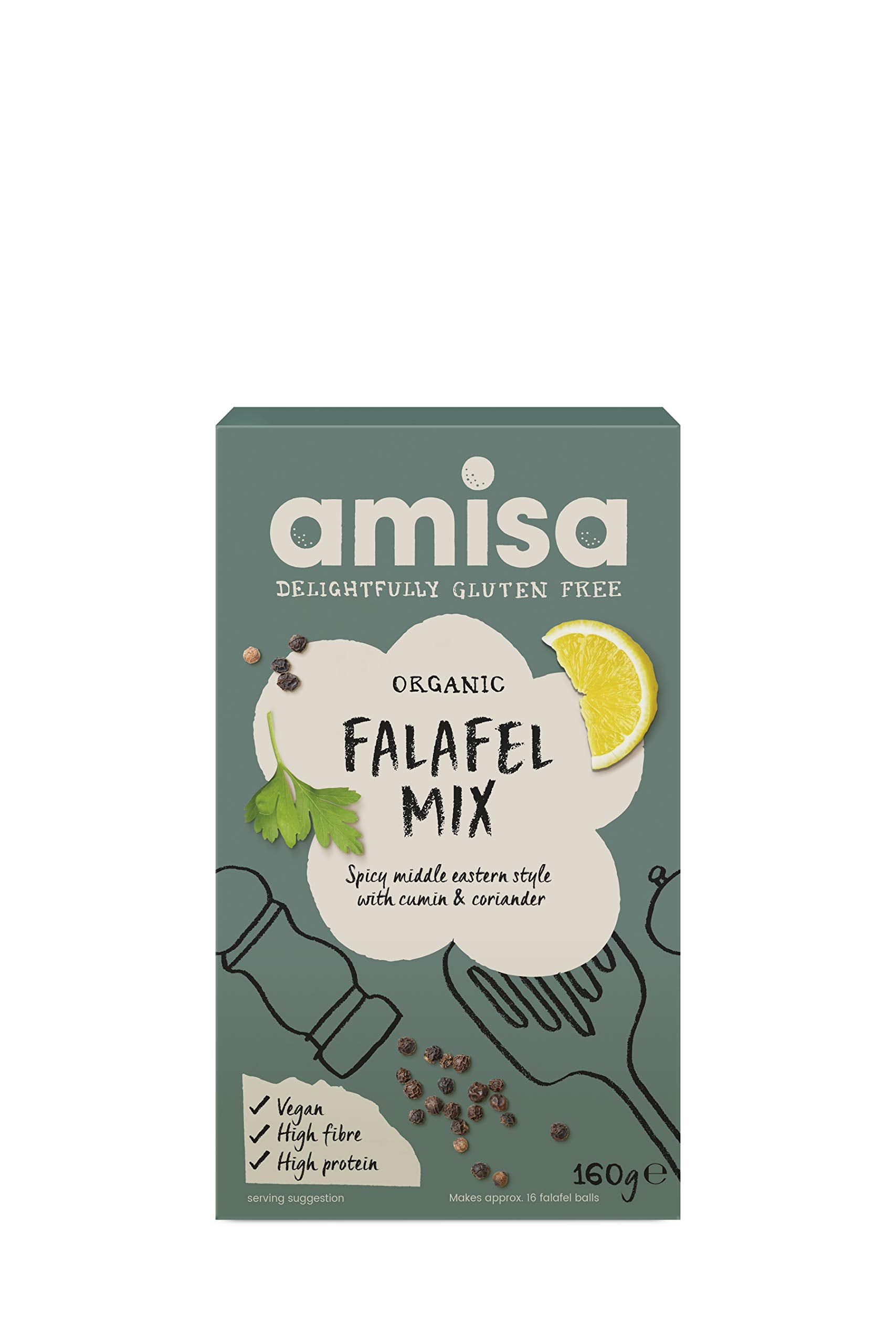 AMISA ORGANICS Organic Falafel Mix, 160 GR