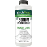 SimpleNature Sodium Percarbonate (2 lbs) - Versatile Scent-Free Cleaner for Home, Laundry, and Decking - Pure Oxygen Bleach - Convenient Container