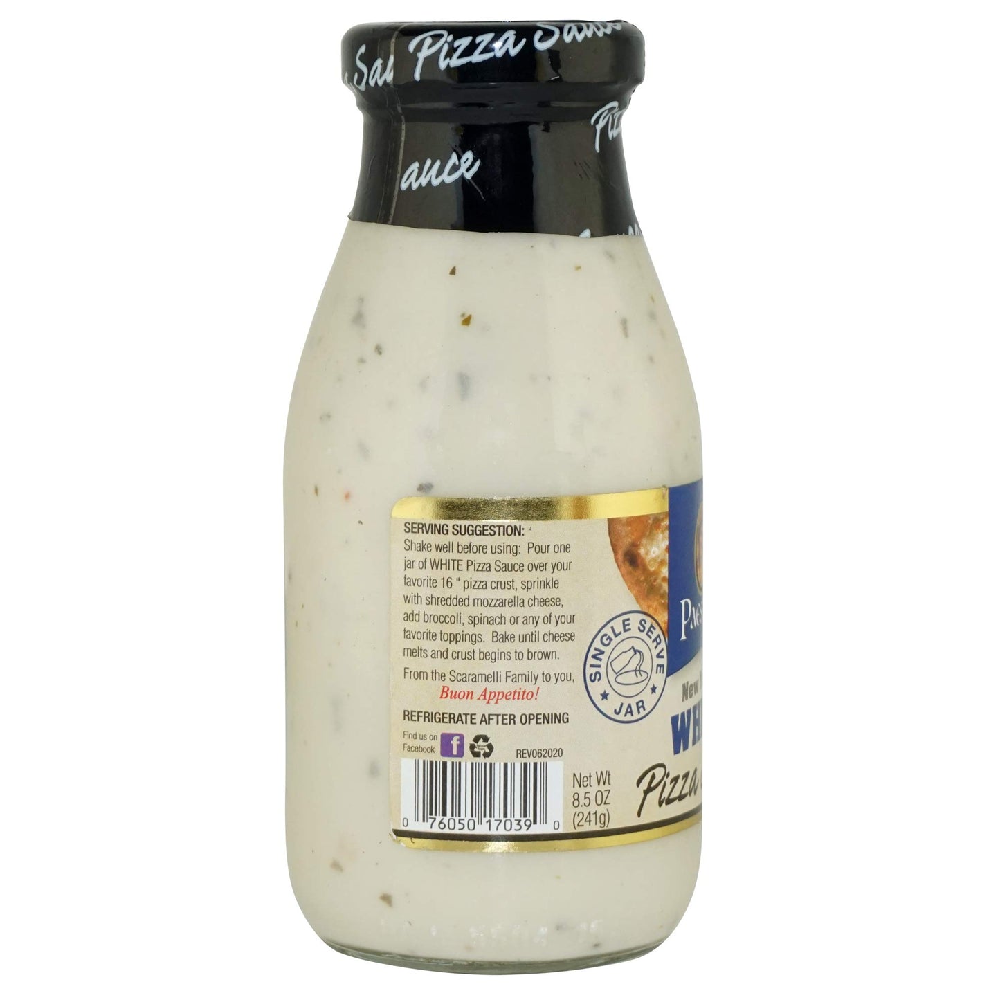 Paesana New York’s White Pizza Sauce, Gluten Free, Kosher Certified, 8.5 OZ - Made in the USA (6 Pack)
