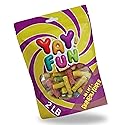 Rainbow Gummy Ropes Candy Mix, Halal Candy Bulk 2 Pound Bag | Assorted Filled Fruit Flavored Ropes | Rainbow Rope Candy Mix for Parties, Candy