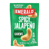 Emerald Nuts Jalapeno Seasoned Cashews (1-Pack) | 5 Oz Resealable Bag | Plant-Based Protein, Kosher Certified, Non-GMO, Contains No Artificial