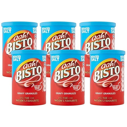 Bisto Reduced Sodium Gravy Granules 5.9 Ounce Canister (Pack of 6)