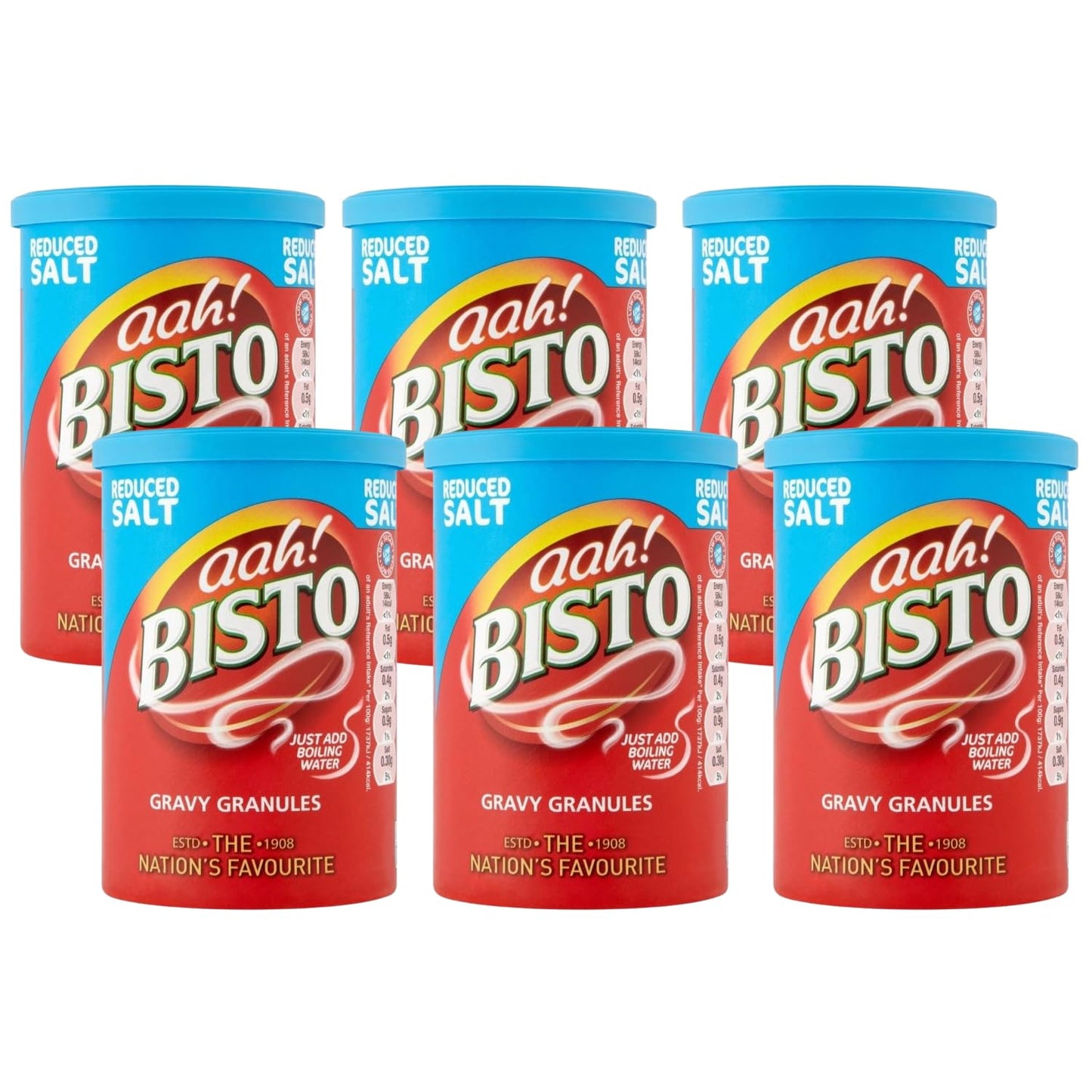 Bisto Reduced Sodium Gravy Granules 5.9 Ounce Canister (Pack of 6)