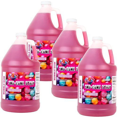 Bubble Gum Snow Cone & Shave Ice Syrup-case-4 Gallons