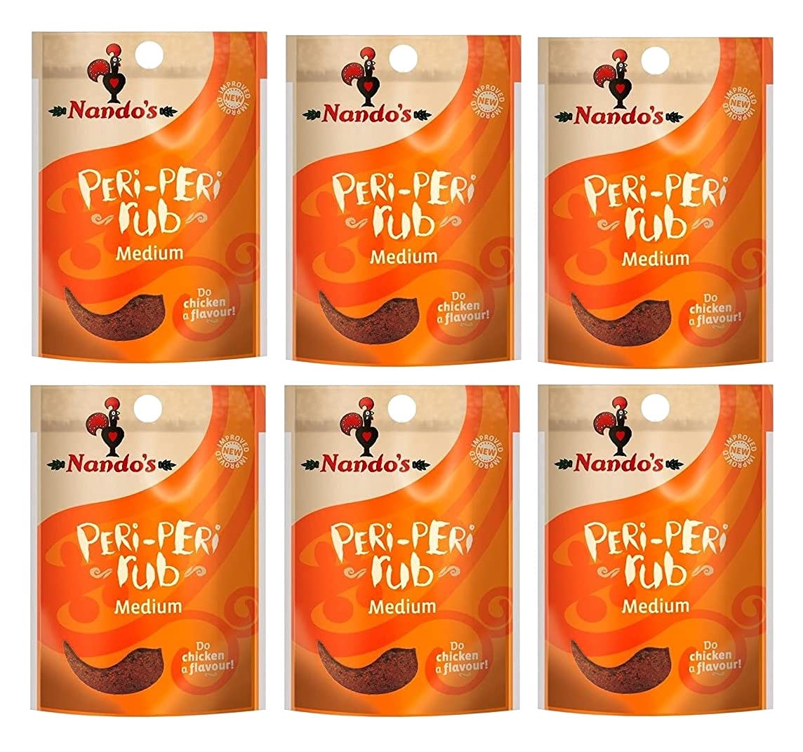 Nando's Medium Seasoning Rub 25g - Pack of 6
