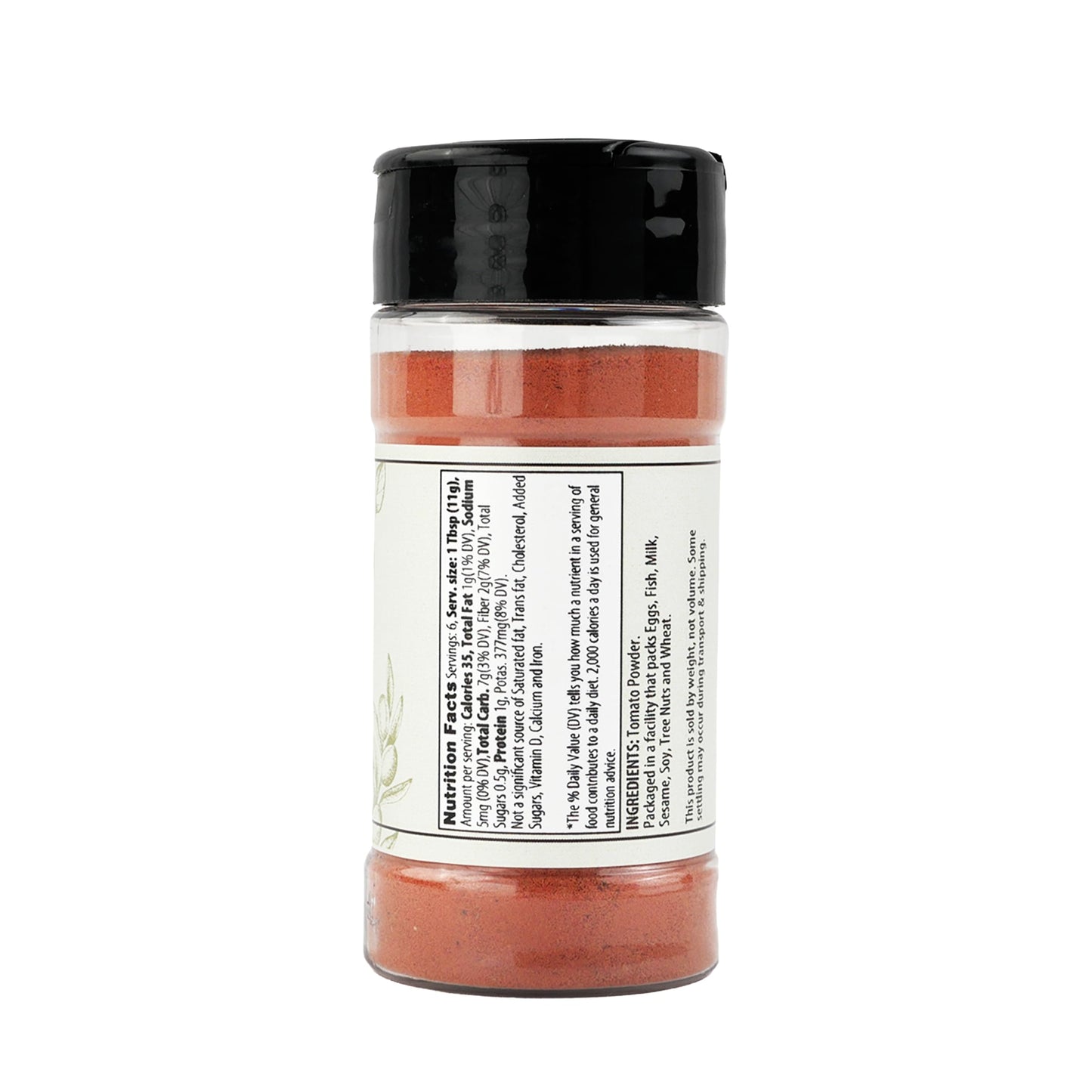 Olive & Vine Tomato Powder, Rich Tomato Flavor, For Sauces & Soups, Authentic Taste, For Global Recipes (2.4 Ounce)