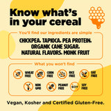 Three Wishes Grain-Free Protein Breakfast Cereal - 8g Protein and 3g Fiber - Healthy, Low-Sugar Breakfast Cereal, Gluten Free, Vegan-Friendly