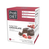 ProtiDIET Protein Chocolate Fudge Cake - 15g Protein - Low Fat High Protein Snacks for Adults - Quick and Easy-to-Prepare Healthy Protein Snack - 7 Cake Mix Pouches Per Box