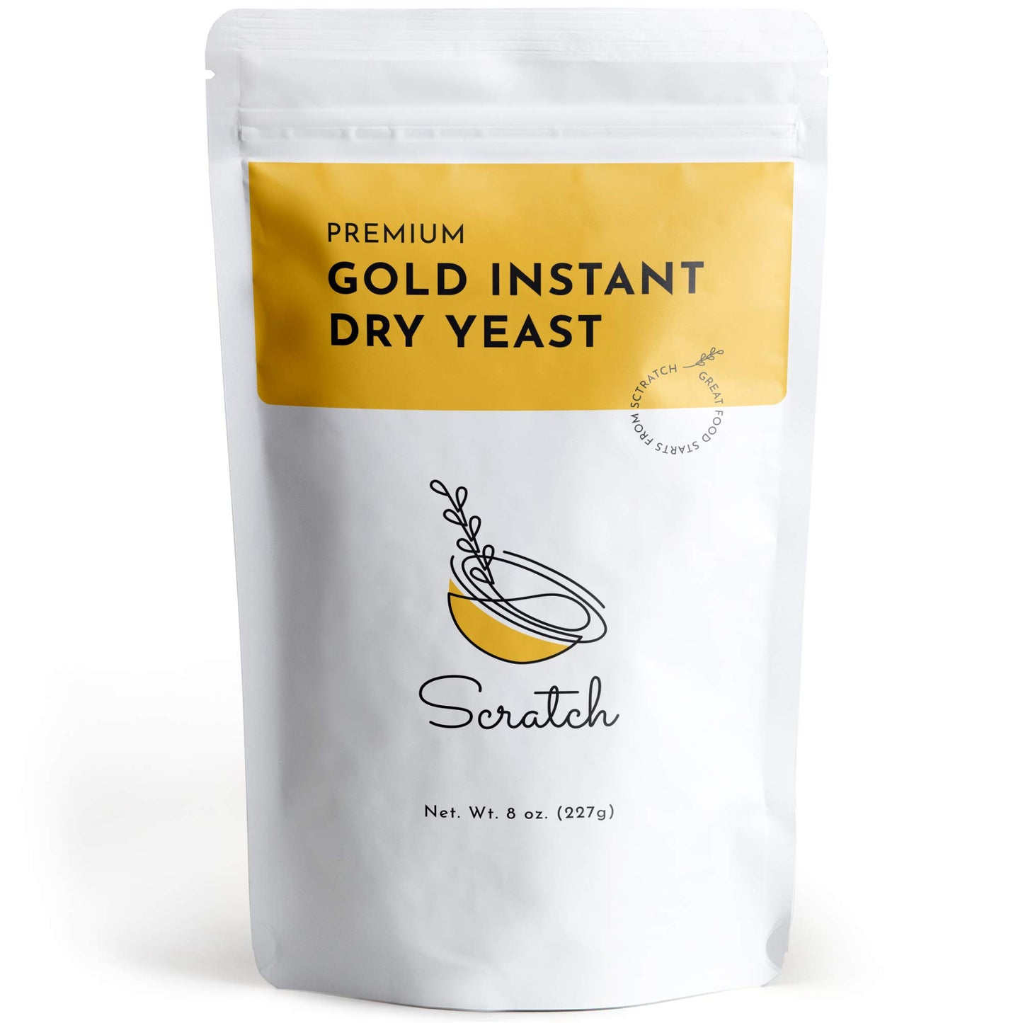Scratch Gold Yeast - Instant Dry Yeast for a Rapid Rise - Add Straight to Dry Mix - Perfect for Making Bread, Bread Machines, Pizza Dough, Crusts