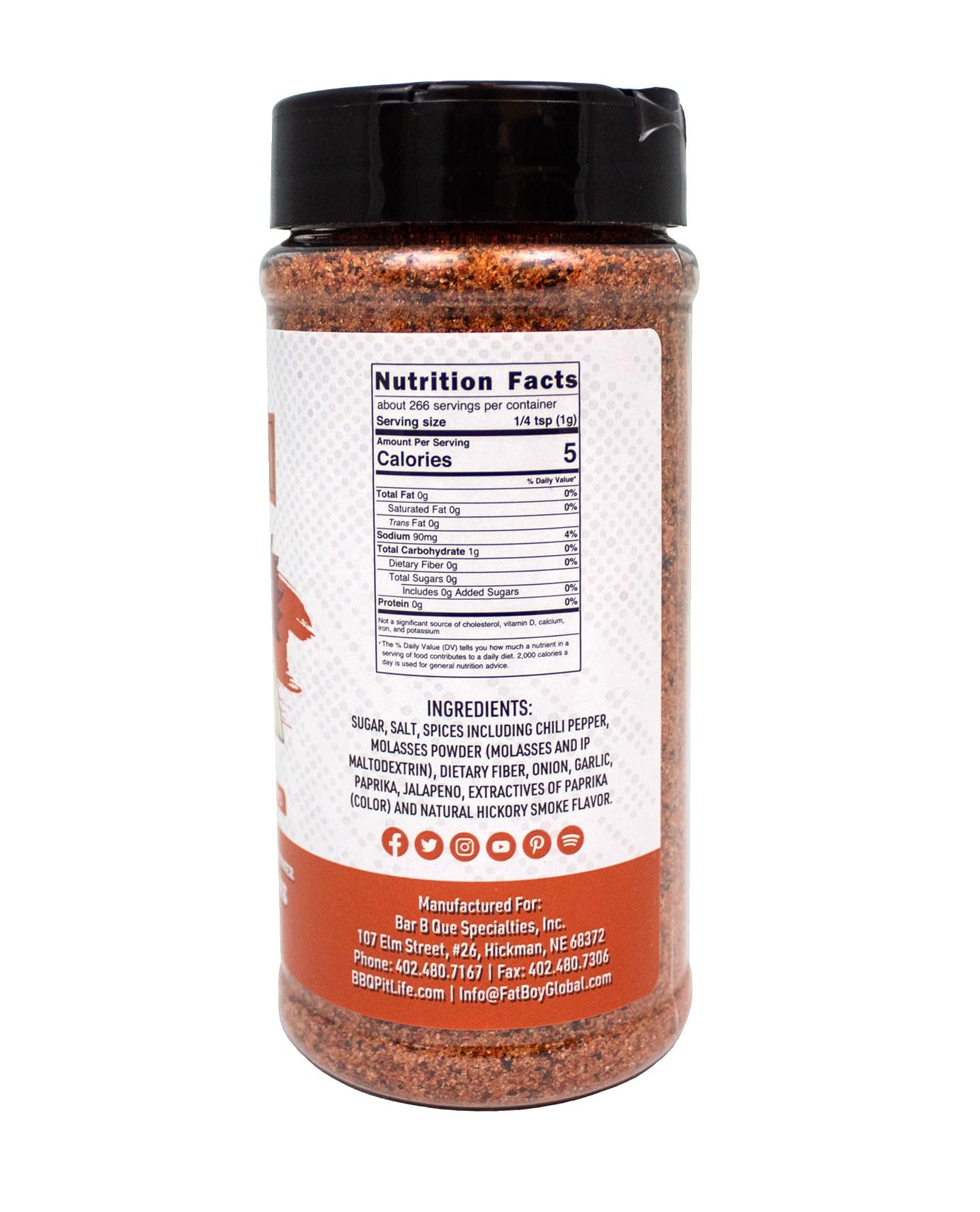Fat Boy Hickman's BBQ Sweet Rub 9.4 oz