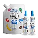 Miss Mouth’s Messy Eater Stain Treater Refill Ready Kit - 2 Pack Stain Remover Spray and 16oz Refill Pouch - Newborn & Baby Essentials - Food, Grease