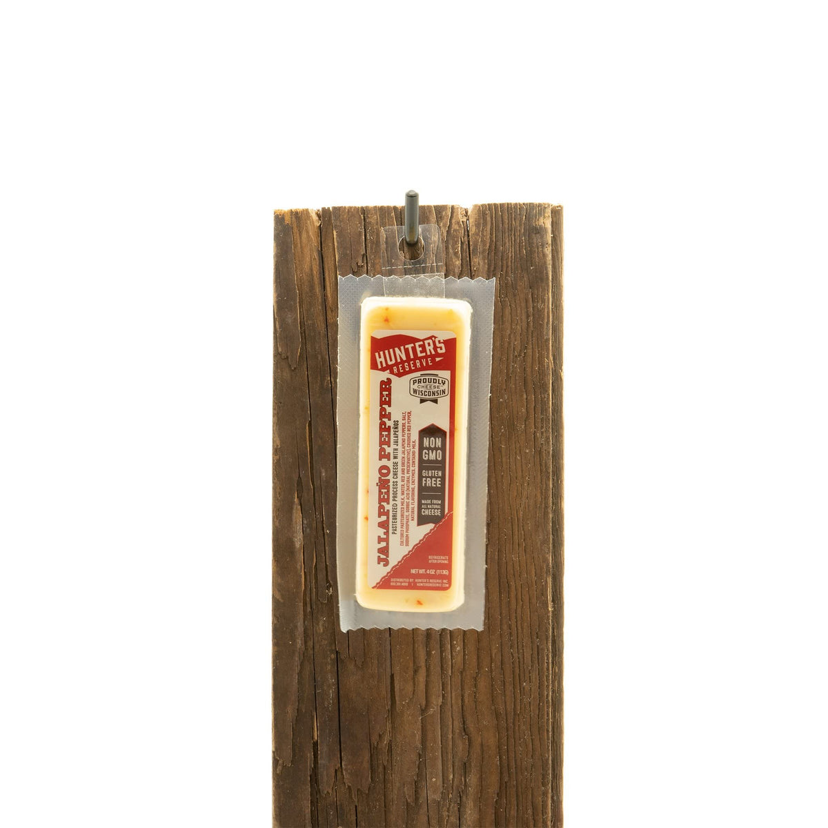 Hunter's Reserve CH5120045 Jalapeño Pepper Shelf Stable Cheese Bar, 4-ounce
