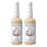 BRIANNAS - Home Style Asiago Caesar Dressing - Fine Salad Dressing made with Premium Ingredients - Gluten Free and Low Sugar Dressing - 32 oz. Bottles