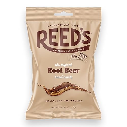 Reed’s Individually Wrapped Root Beer Candy | Traditional Root Beer Hard Candy | Creamy Root Beer Flavored Old-Fashioned Reed’s Candy Brought To You