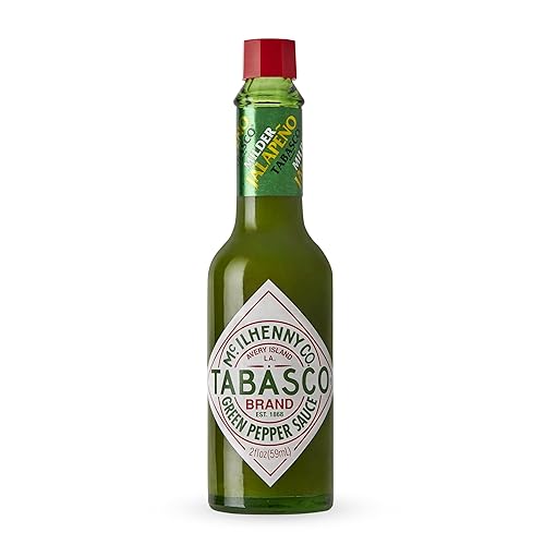 TABASCO Brand Green Jalapeno Pepper Sauce, Mild Hot Sauce, Glass Bottle, Versatile, Balanced Jalapeno Sauce, Crisp & Zesty, Great on Mexican Dishes