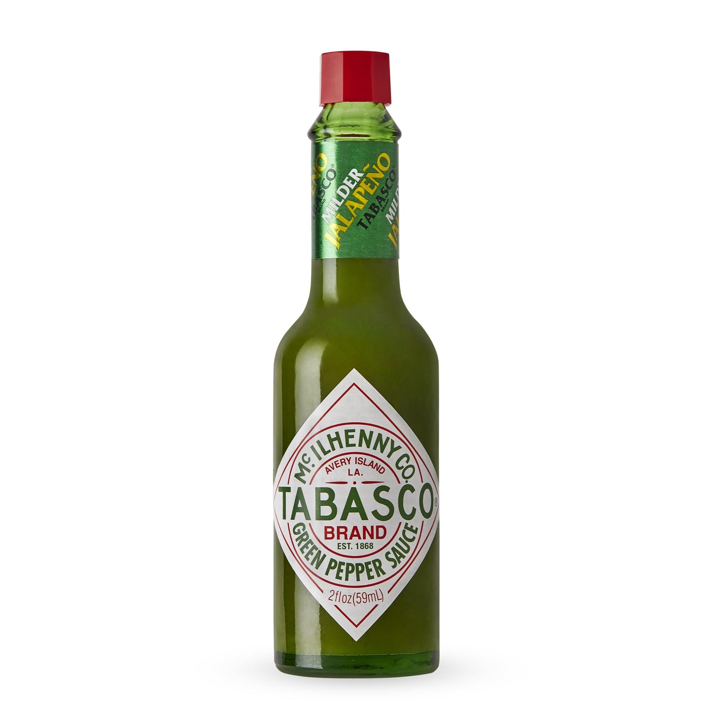 TABASCO Brand Green Jalapeno Pepper Sauce, Mild Hot Sauce, Glass Bottle, Versatile, Balanced Jalapeno Sauce, Crisp & Zesty, Great on Mexican Dishes