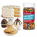Bakerpan Quins Rainbow Sprinkles for Cake Decorating - 5.87 Ounces - Crunchy Rainbow Edible Confetti Sprinkles for Cupcakes, Ice Cream, Cookies, Cakes