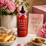 Bees Knees Spicy Honey | Wildflower Hot Honey Infused with Habanero Peppers | Gluten Free, Paleo Friendly | Foodie Gifts, Spicy Gift for Moms (12.5oz)