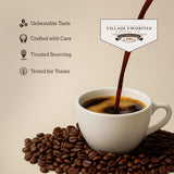 Village Favorites Low Acid Coffee - Mold-Free House Blend, 100% Arabica, Slow Roasted Medium Roast, Smooth & Stomach Friendly, Ground, 3rd-Party