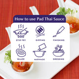 Watcharee‘s Thai Favorites Sauce - Pad Thai | Authentic Thai Stir Fry Sauce, Vegan, Non-GMO, Gluten-Free - Pack of 3, 9.8 fl oz Per Jar