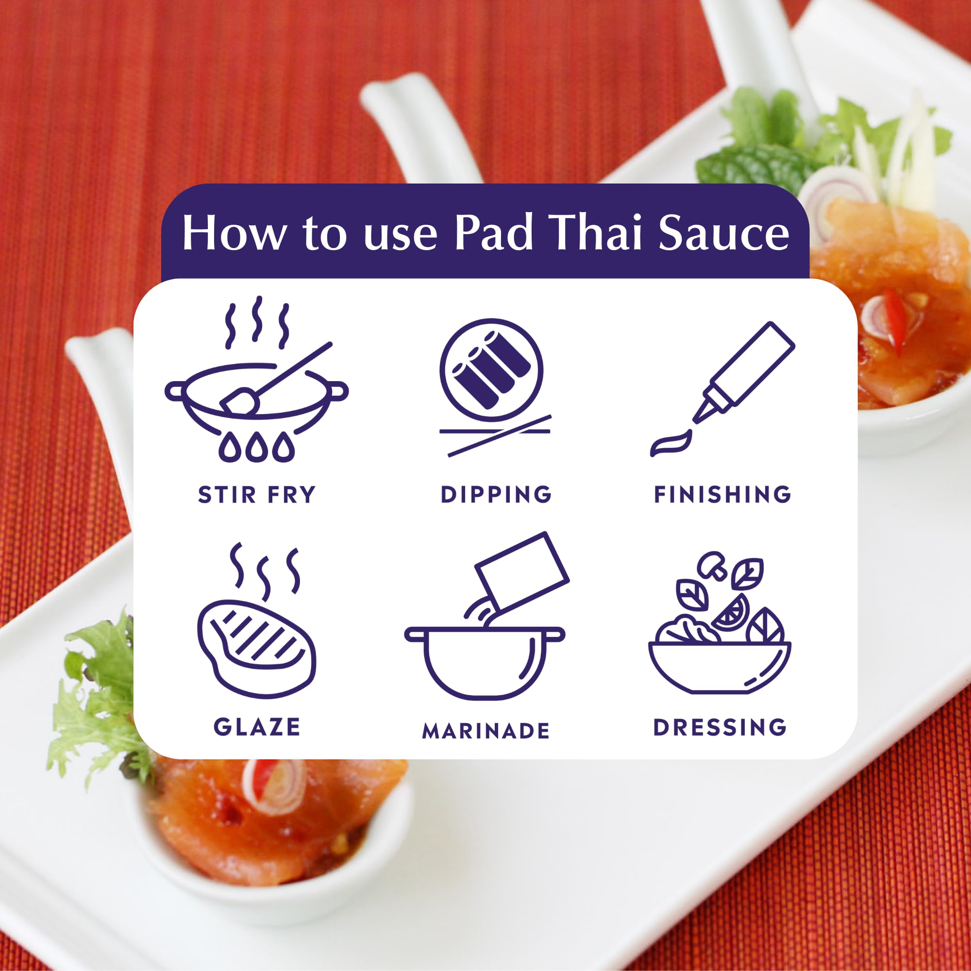 Watcharee‘s Thai Favorites Sauce - Pad Thai | Authentic Thai Stir Fry Sauce, Vegan, Non-GMO, Gluten-Free - Pack of 3, 9.8 fl oz Per Jar