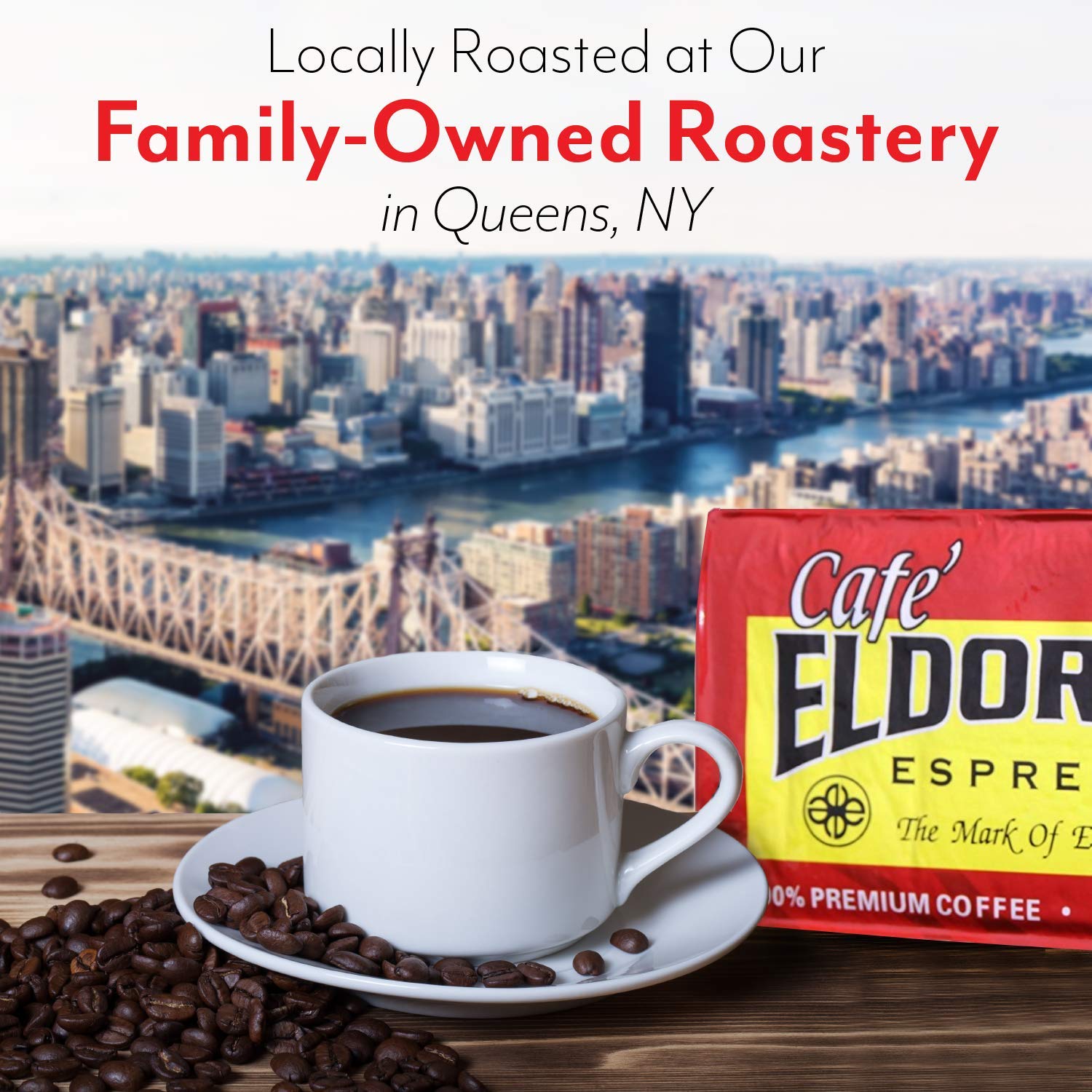 Eldorado Coffee Roasters Finely Ground Dark Roast Espresso Brick, 12 Pack - 9oz Bricks