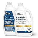 Clean Revolution Pet Hair Remover Laundry System 2-pack: Laundry Detergent + Fabric Softener with HairLift Technology, Fragrance-Free, 6 Natural