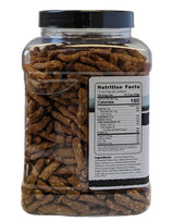 Sesame Sticks Snacks Honey Roasted 1 lb. - By Medley Hills Farm in Reusable Container - Fresh honey roasted sesame sticks - Sweet and Salty Flavored