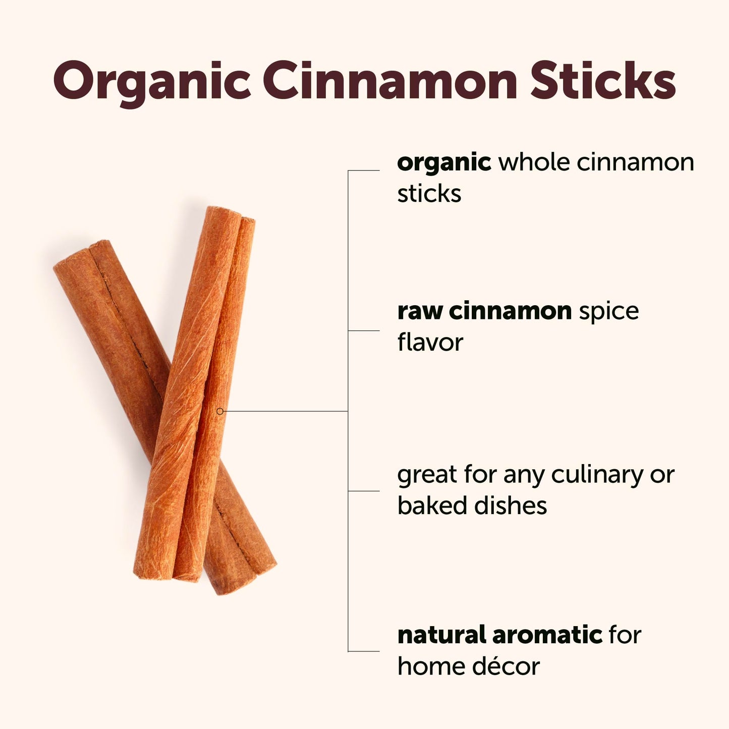 Micro Ingredients Organic Cinnamon Sticks Whole, 2lb (200+ Sticks) | Bold Aroma & Flavor | Great for Tea, Desserts & Cooking | Non-GMO, Vegan
