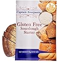 Gluten Free Sourdough Starter - 100+ Year Old Dehydrated Heirloom Style Sourdough Starter Kit for Sourdough Bread, Pizza, Buns, Pancakes, Muffins |