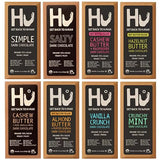HU Dark Chocolate Bars Variety Pack, 8 Count - Simple, Salty, Cashew Buter Raspberry, Hazelnut Btr, Cashew Bttr & Vanilla Bean, Almond Butter & Puffed