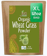 Jiva Organics Wheatgrass Juice Powder 12 Ounce Bulk Kraft Bag - from Whole Leaf - Rich in Fibers and Minerals, Non-GMO and Vegan
