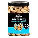 Jaybee's Roasted Salted Brazil Nuts - (32 oz) Great for Daily Use, Baking, Cooking and Gift Giving - Reusable Container - Kosher - Vegan, Paleo, Keto