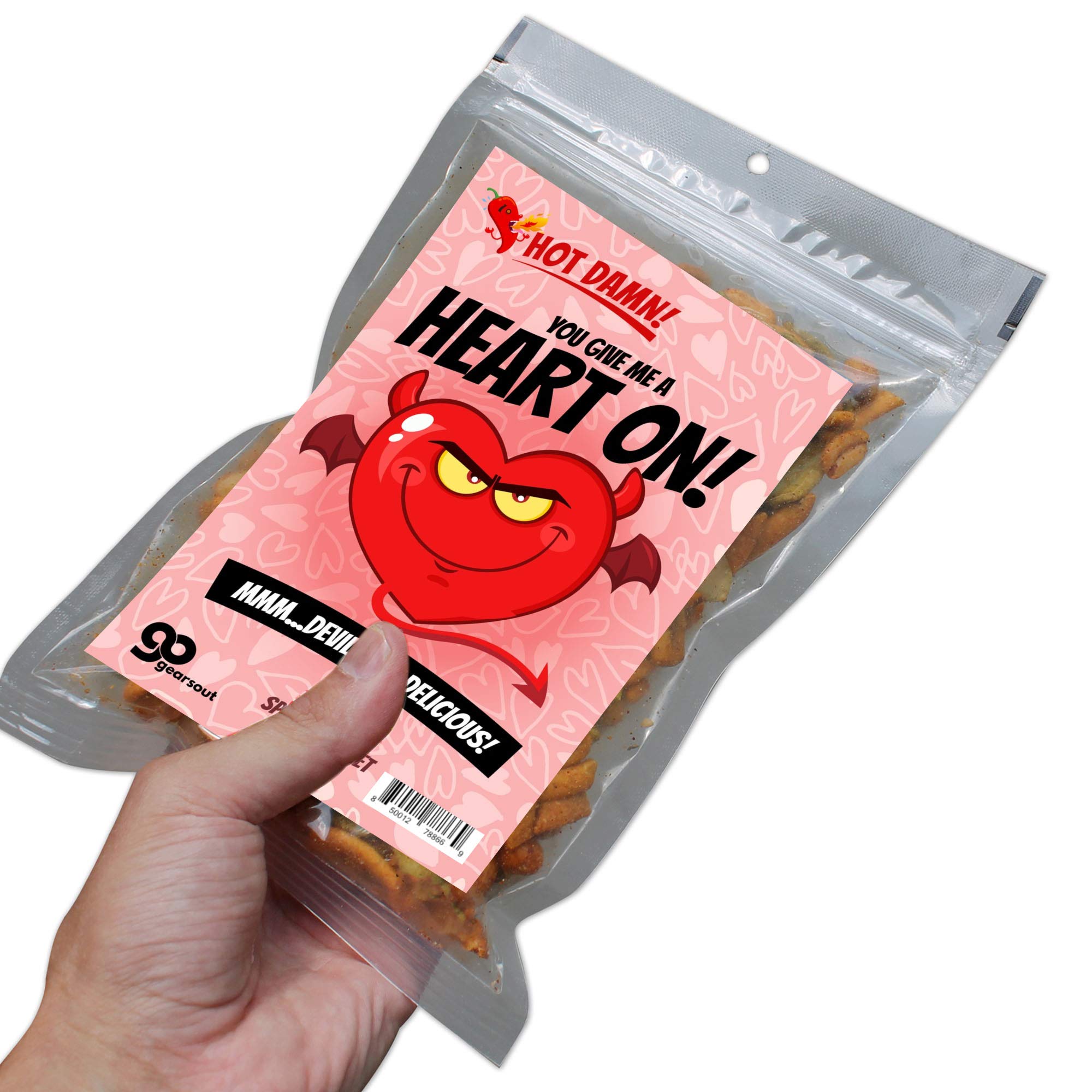 You Give Me A Heart On Trail Mix - Funny Spicy Snack Mix for Adults - Weird Stocking Stuffer, Made in the USA
