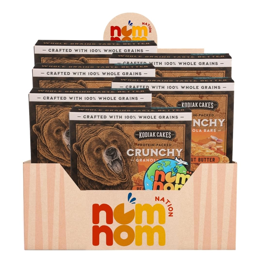 Kodiak Peanut Butter Granola (Pack of 6, 9.5 oz) - Protein Snack Bars - Chocolate Chip Breakfast Bites - Portable Snack Pack with a Random Item - 7