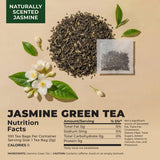Gya Tea Co Jasmine Green Tea Bags (100 Bags) - Caffeinated Green Tea With Jasmine, Delicate, Floral & Sweet Aroma & Taste, Enjoy Hot Or Iced