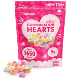 Tiny Conversation Hearts Candy Bulk Pack - 5 lb Hard & Crunchy Valentine's Candy Heart Shapes in Resealable Bag for Buffets, Candy Exchange, Snacks