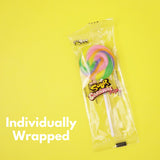 Mini Sour Swirl Lollipops, Individually Wrapped Candy, Party Favors, Bulk Pack, 14 Count