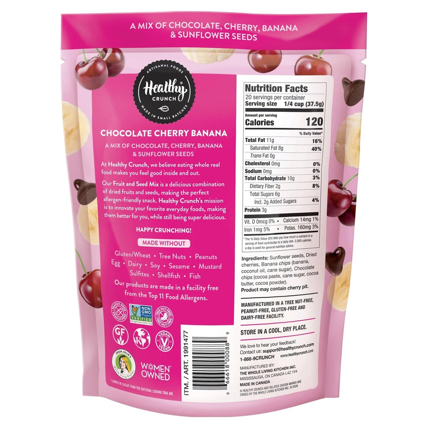 Healthy Crunch Chocolate Cherry Sundae Trail Mix